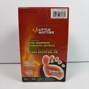Little Hotties Adhesive Toe Warmers Pack 30 Pairs Air Activated Heat Winter